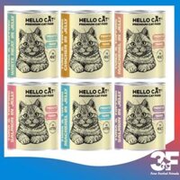 [400g] Pate Thức Ăn Ướt Hello Cat Dành Cho Mèo Con & Mèo Trưởng Thành 6 Vị Cá Ngừ Mix Thơm Ngon Bổ Dưỡng