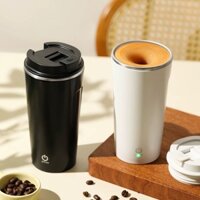 400ml Di Động Đôi Thép Không Gỉ Tự Khuấy Bình Giữ Nhiệt Từ Tính USB Cốc Sạc Tự Động Trộn Du Lịch Tumbler