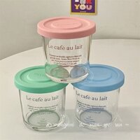 400ml Dung Tích Lớn Đơn Giản Kín Bình Thủy Tinh Có Nắp Bảo Quản Đa Hạt Bình Tròn Hộp Cơm Trưa
