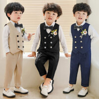 4017 Người Khen ngợi Trẻ Em Áo Vest Phù Hợp Với Hoa Cô Gái Váy Cưới Cho Bé Sinh Nhật Đầu Tiên Phù Hợp Với Bé Trai Piano Trình Diễn Trang Phục20250228