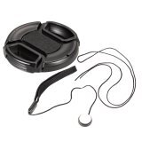 40.5mm Center Pinch Snap-on Lens Cap Cover Keeper Holder for Canon Nikon Sony Olympus DSLR Camera Camcorder - intl