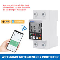 40a 63A 230V Din Rail, có thể điều chỉnh bảo vệ cao điện áp và thấp điện áp, thiết bị rơ le wifi