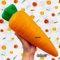 [40CM-CỦ CÀ RỐT] Squishy hình CỦ CÀ RỐT MÀU CAM khổng lồ cực đại chính hãng đáng yêu