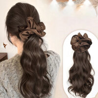 40cm Nữ Hợp Thời Trang Đuôi Ngựa Tóc Giả Lấy Kẹp Thu Đông Tính Khí Lười Xoăn Tóc Bím Tóc Phụ Kiện Tóc