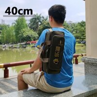 40cm Siêu Ngắn Biển Cực Túi Mini Câu Cá Cần Câu Cá Túi Một Vai Di Động Túi Câu Cá Hai Lớp Đa Năng Túi Ngoài Trời