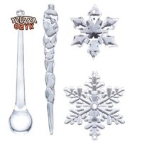 40pc Bông Tuyết Icicle Đồ Trang Trí Giáng Sinh Năm Mới Đồ Trang Trí Pha Lê Cây Giáng Sinh Đồ Trang Trí Trong Suốt