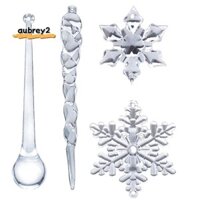 40pc Bông Tuyết Icicle Đồ Trang Trí Giáng Sinh Năm Mới Đồ Trang Trí Pha Lê Cây Giáng Sinh Đồ Trang Trí Trong Suốt