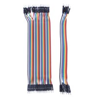 40pcs 20cm 2.54mm male to male Breadboard jumper wire cable for Arduino