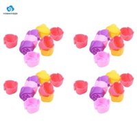 40x Silicone Hoa Hồng Muffin Bánh Quy Cốc Làm Bánh Khuôn Socola Thạch Khuôn Làm Khuôn