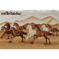 [40x60] Bộ nguyên liệu tranh gạo Bát mã (mã đáo thành công)