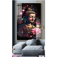(40x60)cm Tranh Đức Phật Từ Bi An Tịnh, Tranh Treo Ban Thờ, Tranh Tráng Gương Giá Rẻ
