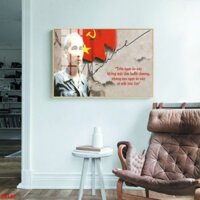 {40x60cm} Tranh treo tường Bác Hồ Bác Giáp đẹp/tranh tráng gương/ tranh treo tường/ cỡ theo yc LH shop