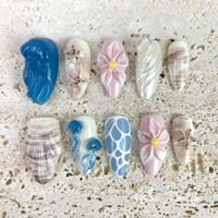 411 Nailbox thiết kế sứa biển hoa nổi xinh xắn