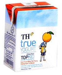 (413) TH TRUE yogurt topkid sữa chua uống hương cam 180ml - Hộp