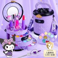 [4179 Yêu thích] Bộ mỹ phẩm trẻ em không độc hại, đồ chơi Kuromi có thể giặt cho bé gái, hộp màu sơn móng tay, quà sinh nhật