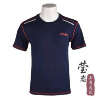 42 Stiga Stikastica Quần Áo Vòng Cổ Ping Pong Quần Áo Thể Thao Cho Nam Và Nữ Áo Thun Ngắn Tay