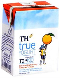 (420) TH TRUE yogurt topkid sữa chua hương cam 110ml - Hộp