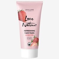 42042 Oriflame –  Sữa rửa mặt LOVE NATURE Refreshing Face Wash with Organic Strawberry