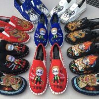4274 Người Xã Hội Giày Vải Nam Cũ Bắc Kinh Nishiyama Thêu Tay Bắc Kinh Opera Facebook Giày Vải Nam Màu Ma Vải Vải Giày Nam 501
