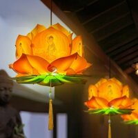 42cm - Lồng Đèn Hoa Sen Nhựa Cỡ Lớn Mẫu Mới Nhất - TAYTA