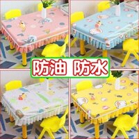 4.3 Nhỏ Tươi Chống Dầu Chuyên Dụng Hình Chữ Nhật Dùng Một Lần Vải Chống Thấm Nước Bàn Mẫu Giáo Khăn Trải Bàn Hoạt Hình Sinh Viên Bao Bàn