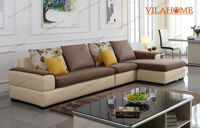 435- Sofa Vải Màu Nâu Kết Hợp Kem - 435 | Ghế Sofa Vải Đẹp Nhiều Ưu Đãi