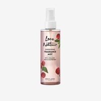 43954 Oriflame – Xịt thơm toàn thân Oriflame Love Nature Energising Fragrance Mist with Organic Mint and Raspberry hương mâm xôi và bạc hà