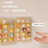 [4413 Bộ sưu tập người] Hộp trưng bày lưu trữ viên dễ thương Khung ảnh treo tường Acrylic trong suốt Hộp bí ẩn chống bụi Đồ trang trí Giá đỡ trưng bày Hình trưng bày Cab