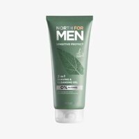 44378 GEL RỬA MẶT & CẠO RÂU 2 TRONG 1 NORTH FOR MEN SENSITIVE PROTECT 2-IN-1 SHAVING & CLEANSING GEL. 200ml