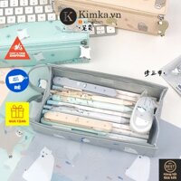 (444) Túi Bút Vải, Hộp Đựng Bút Gấp Gọn Sức Chứa Lớn Kokuyo