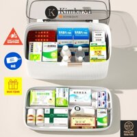 (446) Hộp Đựng Thuốc Hộp Y Tế Gia Đình Nhiều Ngăn Nhựa Cao Cấp