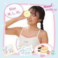 [44kg-56kg] Áo lá cho bé gái tuổi teen loại không mút dạng dây mỏng - Áo ngực học sinh