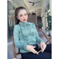 [45-70kg] Áo Khoác Thun Lạnh 4 Túi Vải Mặc Rất Mát, Hút Mồ Hôi. Áo Khoác Nữ Mỏng Ôm Nhẹ [Đốm S20] [35]