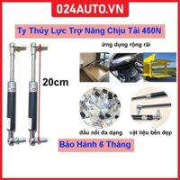 [450N-20cm] Bộ 2 ty cốp ô tô thanh thủy lực chống cửa chiều dài 20cm chịu tải 45kg-450N đầu kết nối đa dạng