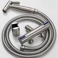 [4547 Đánh giá tích cực] Bộ súng phun nước vệ sinh bằng thép không gỉ 304, súng phun áp lực, bình xịt bồn cầu D5HG