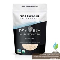 [454g TÚI NGUYÊN] Bột Vỏ Hạt Mã Đề Terrasoul Organic Psyllium Husk Powder 454g, DẠNG BỘT MỊN