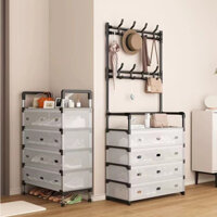 4/5/6/7 Layers Giày Rack Với Dust Cover Ống thép mạ kẽm Mạnh mẽ và chống gỉ