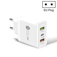 45W PD3.0 + 2 x QC3.0 USB Multi Port Quick Charger, EU Plug (Trắng)