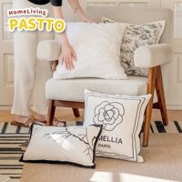 45x45 gối sofa vuông Màu Trắng Đen Phong Cách Pháp Độc Đáo Trang Trí Nội Thất