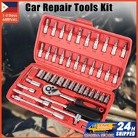 46 Chiếc Ratchet Cờ Lê Ổ Cắm Chuyên Nghiệp Có Thể Đảo Ngược Ratchet Wrenches Sửa Chữa Với Vỏ Bộ Dụng Cụ
