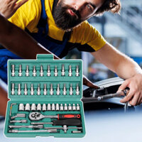 46 Chiếc Xe Ô Tô Tự Động Sửa Chữa Công Cụ 1 / 4 Inch Ổ Cắm Bộ Bằng Nhựa Hộp Đựng Hộp Đựng Để Sửa Chữa Xe Hơi