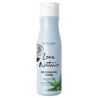 46019 Oriflame – Dung dịch săn da Love Nature Refreshing Toner with Organic Aloe Vera and Coconut Water Nha Đam và Nước Dừa cho da thường / da hỗn hợp