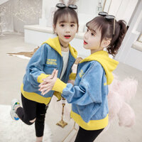 [4639 Lời khen ngợi của mọi người] Áo khoác Denim bé gái Xuân Thu 2019 Phiên bản Hàn Quốc Trẻ em 3 Áo khoác bé gái 9 tuổi Trung niên Trẻ em lớn Thời trang hàng đầu Hợp thời trang20250228