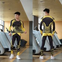 4662 người sưu tập đồ thể thao nam hợp thời trang Venom 4662 người Bộ sưu tập Venom Quần áo thể thao nam hợp thời trang Bộ đồ thể thao hai mảnh cổ tròn dài tay đấm bốc Quần áo khô nhanh Quần áo thể hình ngoài trời 19.76