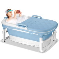 47 inches Large Portable Foldable Bathtub Soak 3-Stage Tub for Children/Toddlers Efficient Maintenance of Temperature Bath Tub SPA EuroBath Plastic...