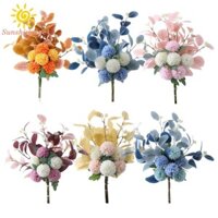 47cm Hoa nhân tạo Lá bạch cầu trắng Sắp xếp hoa bạch đàn