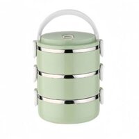 [48] Camen Cơm Lúa Mạch 3 Tầng Lồng Inox 1400ml