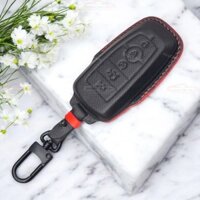 48 Đen-Đỏ - Bao da chìa khóa ô tô, FORD Everest, Eco Sport, Ranger, KingCar Auto
