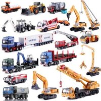 [48 giờ vận chuyển] Xe kỹ thuật Kaidiwei, mô hình xe máy xúc, xe cứu hỏa, xe cẩu, xe tải tự đổ, bộ đồ chơi trẻ em MLWQ