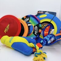 48 gói đồ chơi chó Nerf vải Oxford mềm mại, máy phóng đĩa bay, vịt nổi, đồ chơi tương tác cho chó lớn